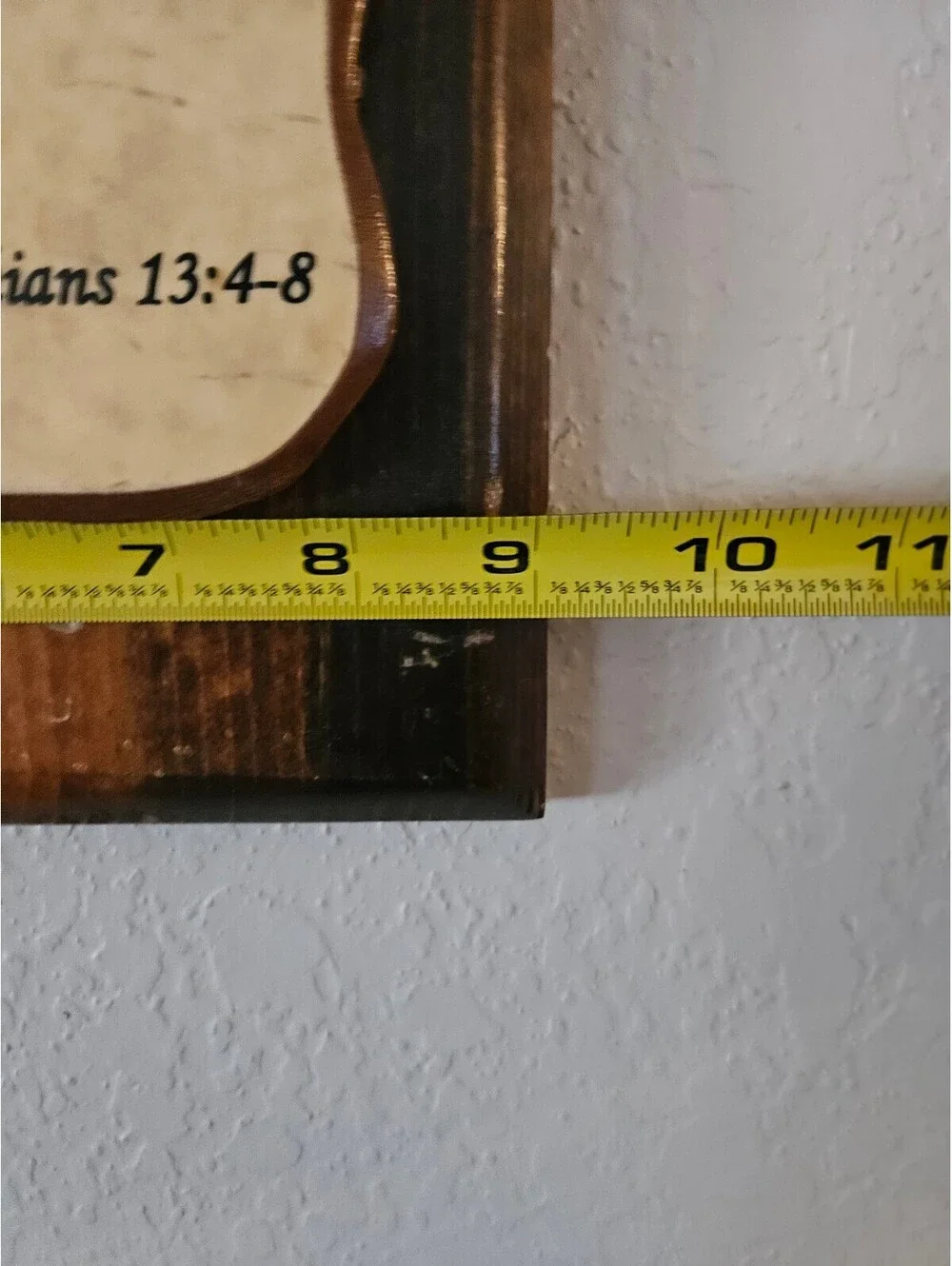 Rustic Wooden Wall Plaque with 1 Corinthians 13:4-8 Love Bible Verse
